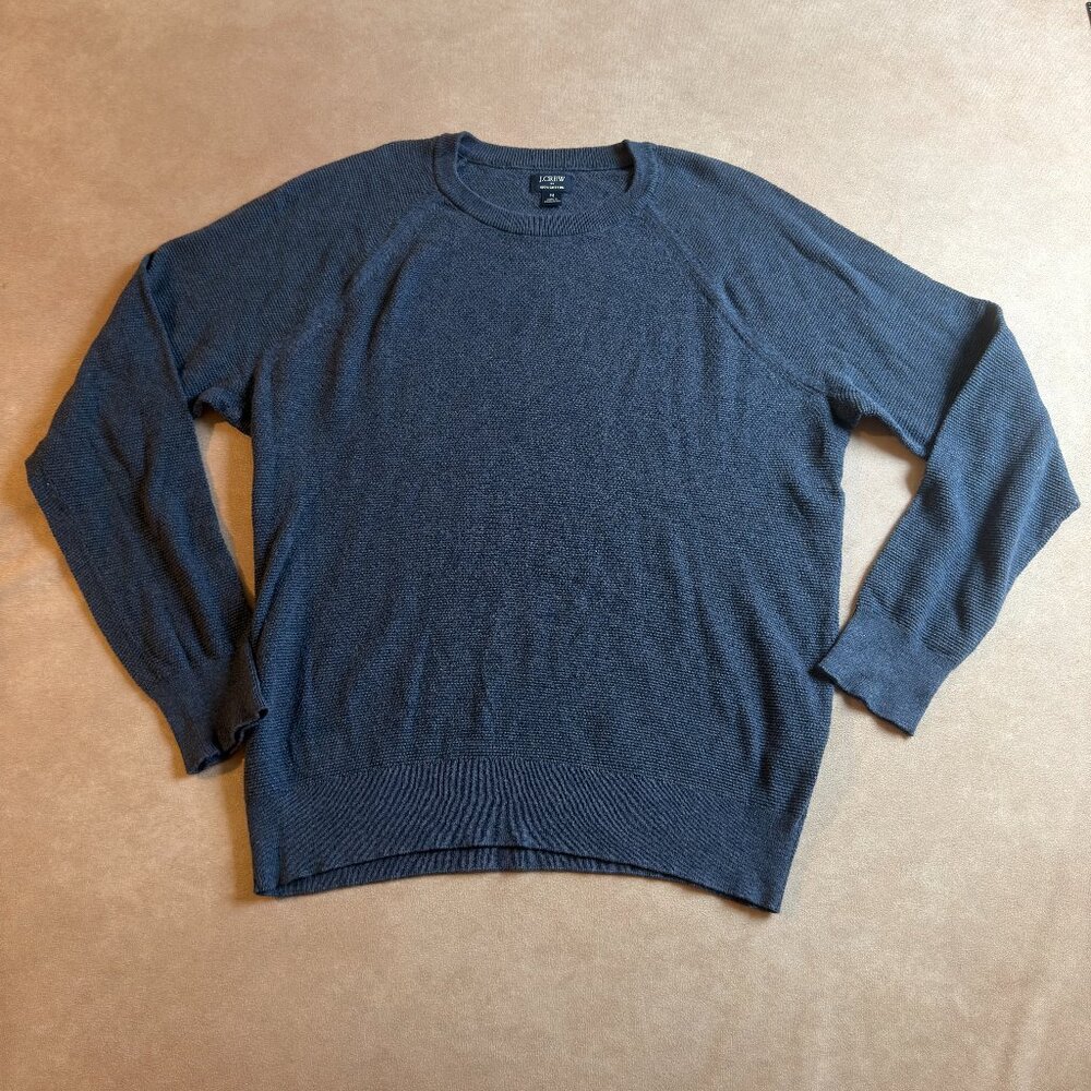 J. Crew Cotton seed-stitch crewneck sweater • size medium or large • CD617